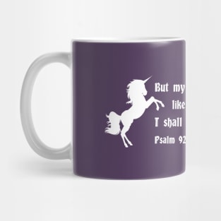 Unicorn Horn Psalm 92:10 Bible Verse Christian Shirt Mug